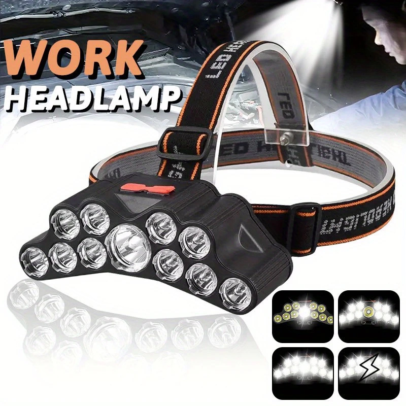 Led Headlight Bulbs - 11 светодиодных налобных фонарей, сильный свет,