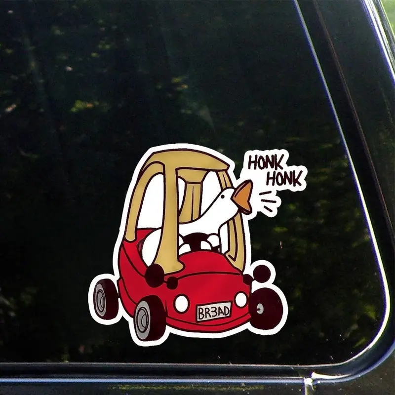 Car Accessories Gift Ideas - Забавная виниловая наклейка Honk Goose для