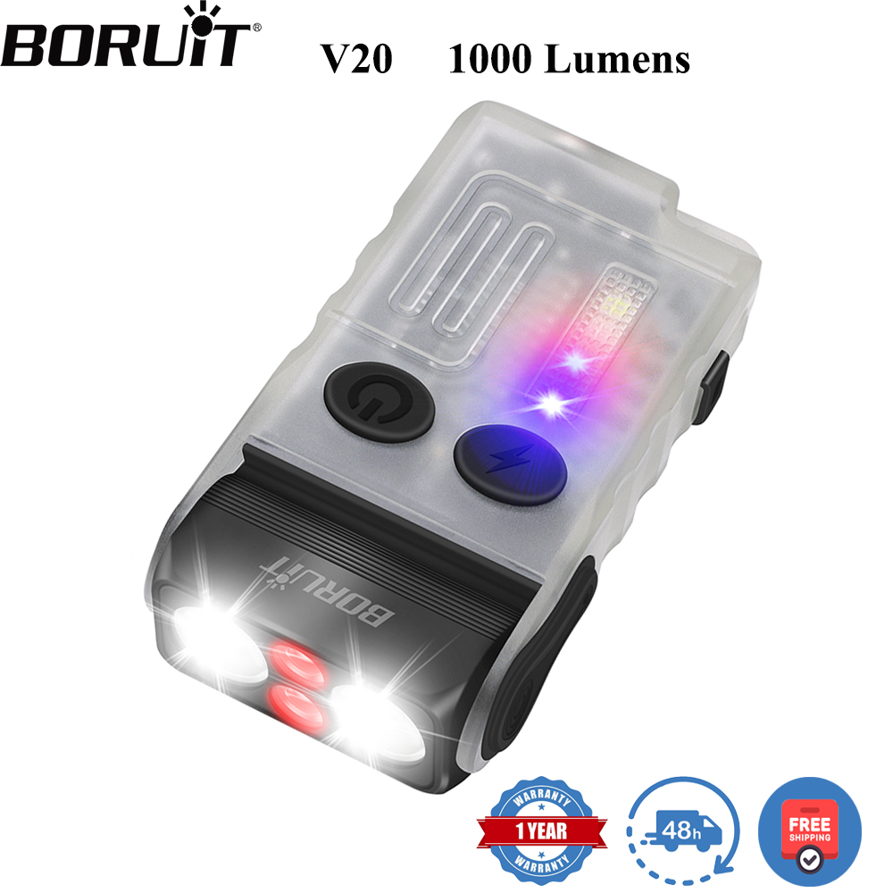 Led Headlight Bulbs - BORUiT V20 Флуоресцентный фонарик-брелок с зуммером,