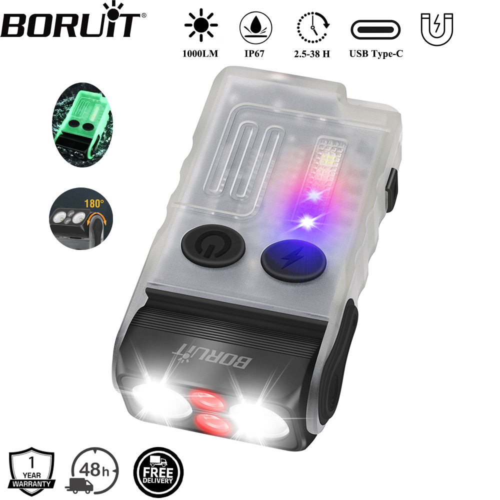 Led Headlight Bulbs - BORUiT V20 Buzzer EDC светодиодный брелок-фонарик