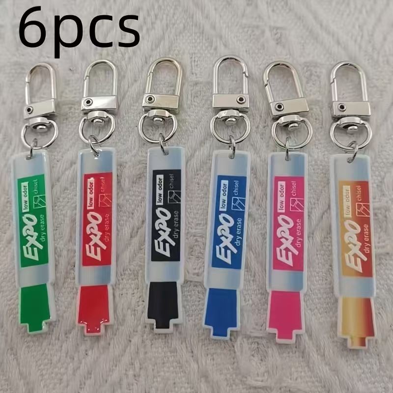 6 шт. акриловых брелоков-ручек – обзор и цена Car Accessories Gifts