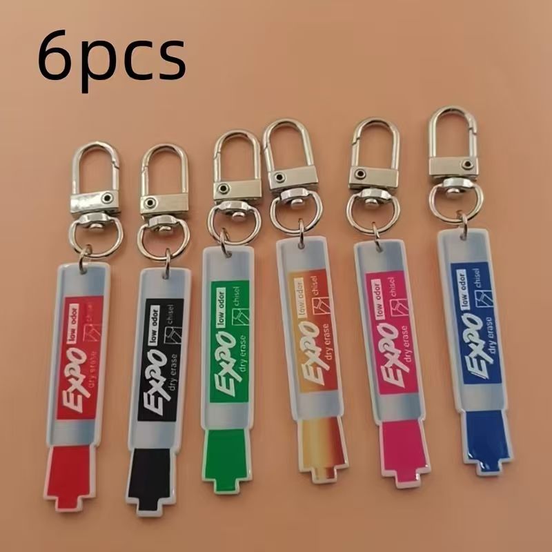 6 шт. акриловых брелоков-ручек – обзор и цена Car Accessories Gifts