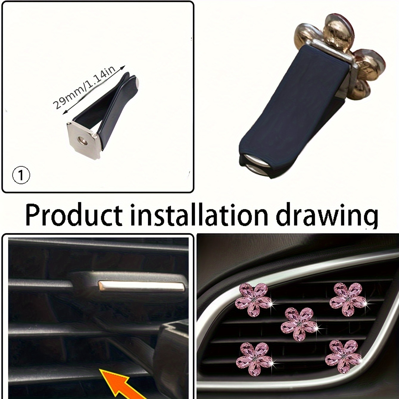 5 шт. блестящие хрустальные цв – обзор и цена Car Accessories Must Have
