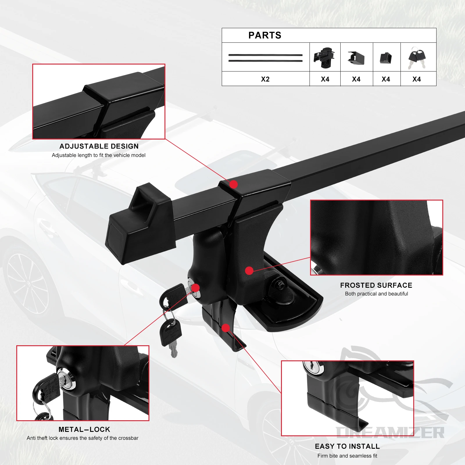 1 пара универсальных 54-дюймов – обзор и цена Car Roof Rack Cross Bar